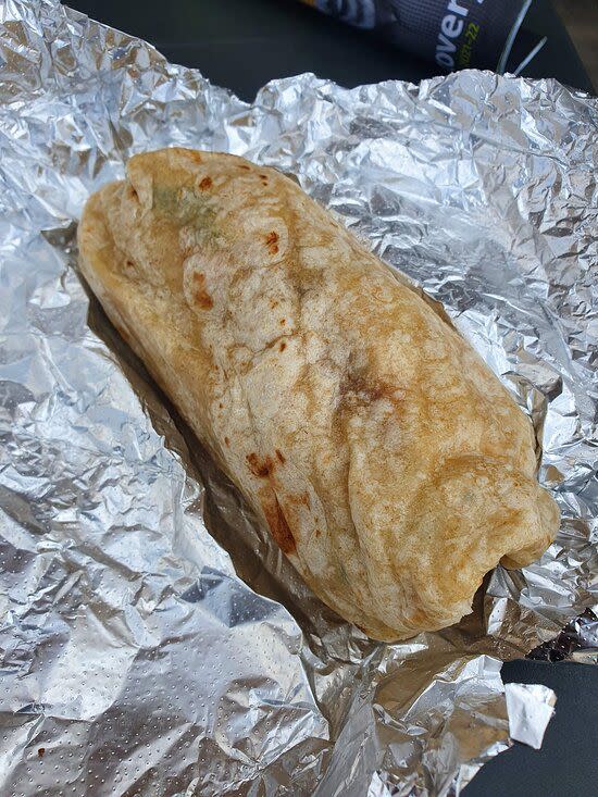 a burrito from chipotle