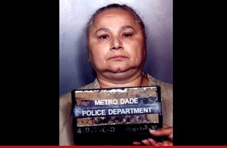 Foto policial del arresto de Griselda Blanco en el Condado Miami-Dade.