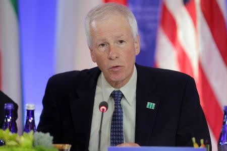 Foreign Minister of Canada Stephane Dion speaks at the State Department in Washington, U.S., July 20, 2016. REUTERS/Joshua Roberts/File Photo