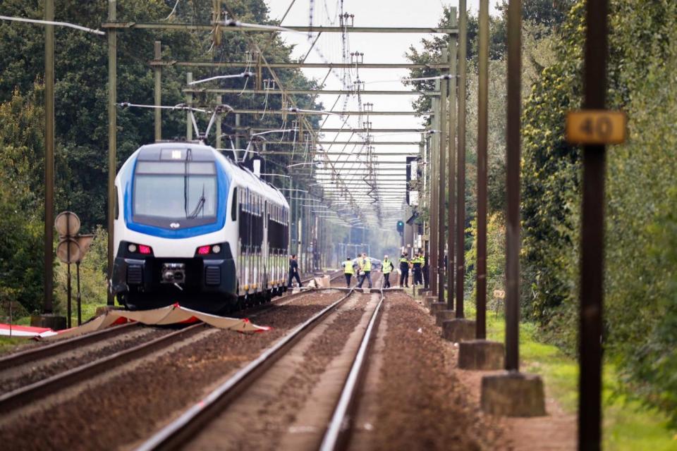 Members of the emergency services at the scene of a train crash in Oss (Vincent Jannink/EPA)