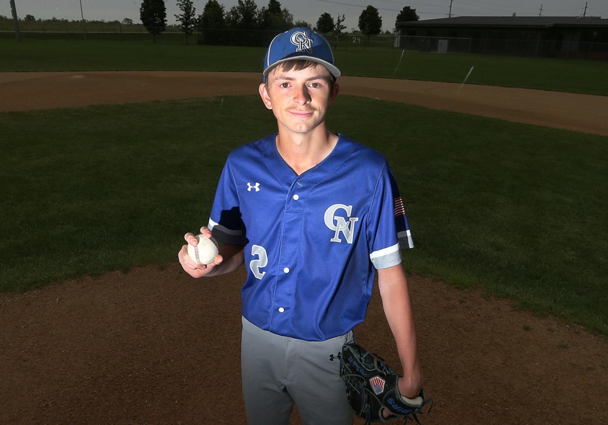 Colo-NESCO senior pitcher Drew Banks has shouldered a heavy load on the mound for a young Royals team in 2024.