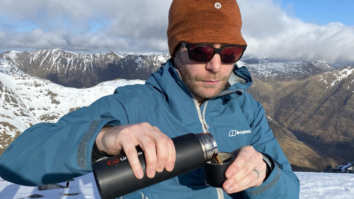  Best winter hot drinks: Alex on Buachaille Etive Beag and Coffee. 