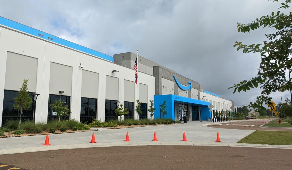 Amazon celebrated its grand opening of the Amazon Fulfillment Center in Canton Miss., Thursday, Aug. 11, 2022. The facility, called JAN1, is the first Amazon robotics sort center in the state. Amazon names its centers after the nearest airport.