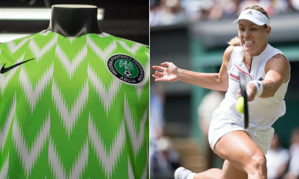 The Nigeria Super Eagles jersey and Angelique Kerber wearing Adidas x Palace at Wimbledon.