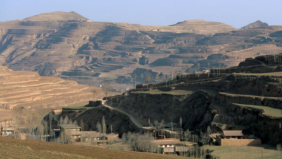 The Loess Plateau in Gansu Province, China in 1993. - Wolfgang Kaehler/LightRocket/Getty Images