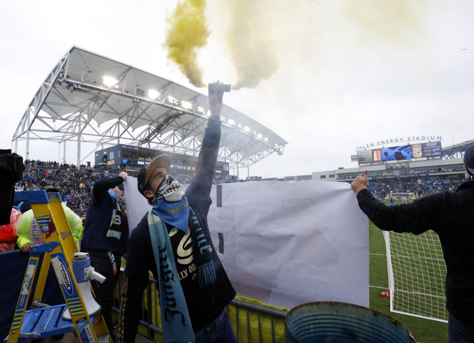 Philadelphia Union fans finally had reason to celebrate in the postseason on Sunday. (USA Today)