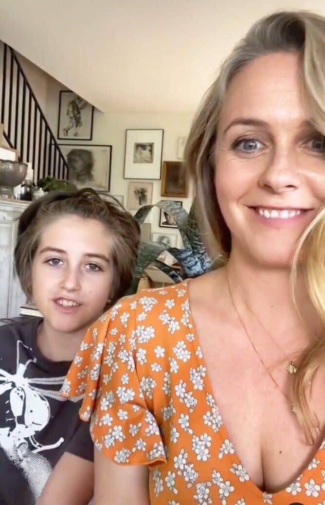 Alicia Silverstone and son Bear