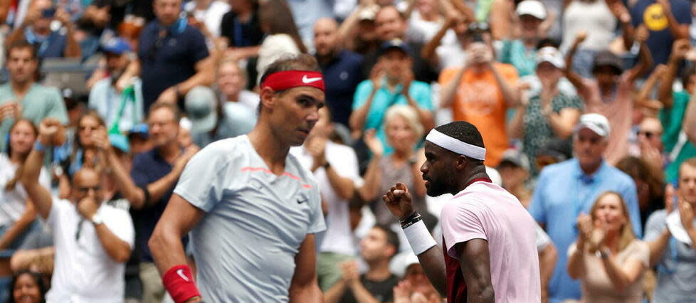 Frances Tiafoe est venu à bout de Rafael Nadal en quatre sets.  - Credit:SARAH STIER / GETTY IMAGES NORTH AMERICA / Getty Images via AFP