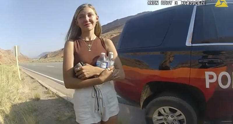 This police camera video provided by The Moab Police Department shows Gabrielle 