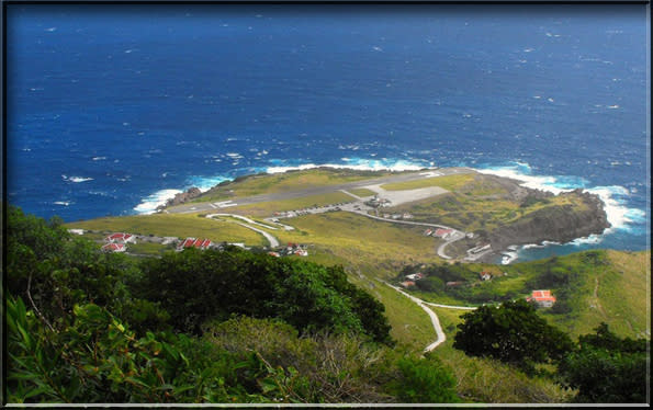 <b><p>Juancho E. Yrausquin Airport, Saba, Netherlands Antilles</p></b> <p>Known as one of the shortest commercial airport runway in the world, this landing strip is lined on one side by high hills, and on the runway's both ends, cliffs descent into the sea.</p>