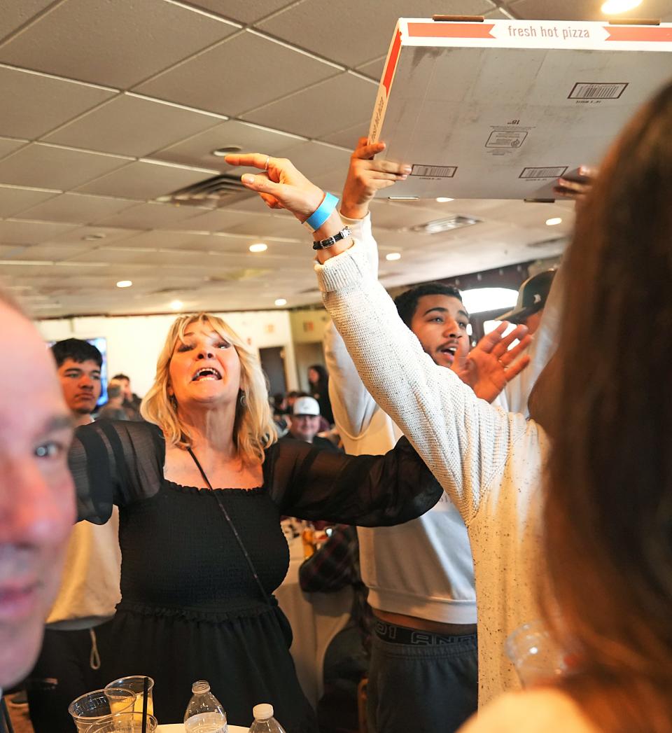 Eileen Tummino with her family and friends at the Pizza Bowl that was held at Redd’s in Carlstadt where Jersey Pizza Joints held their annual pizza tasting contest to award the winner of the best pizza in New Jersey on February 4, 2023. 