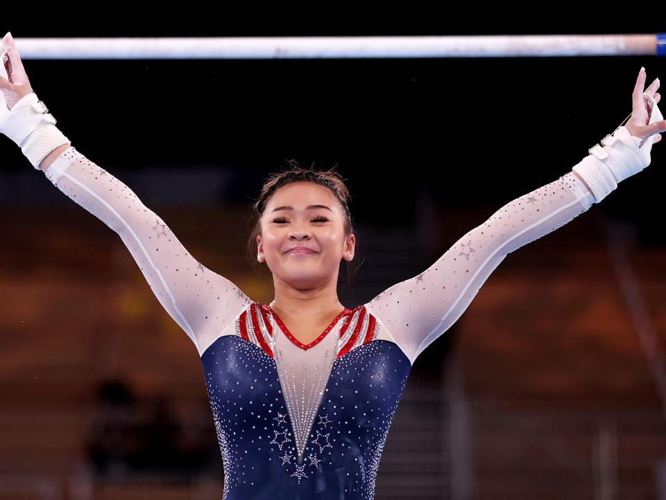 Sunisa Lee competes in the 2020 Tokyo Olympics