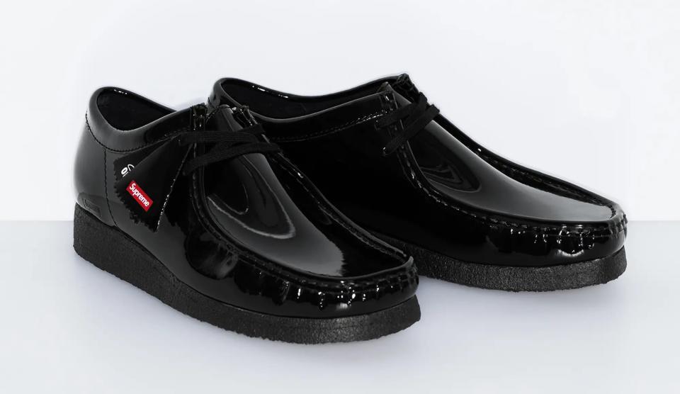 Supreme Clarks Wallabee Patent Leather Black