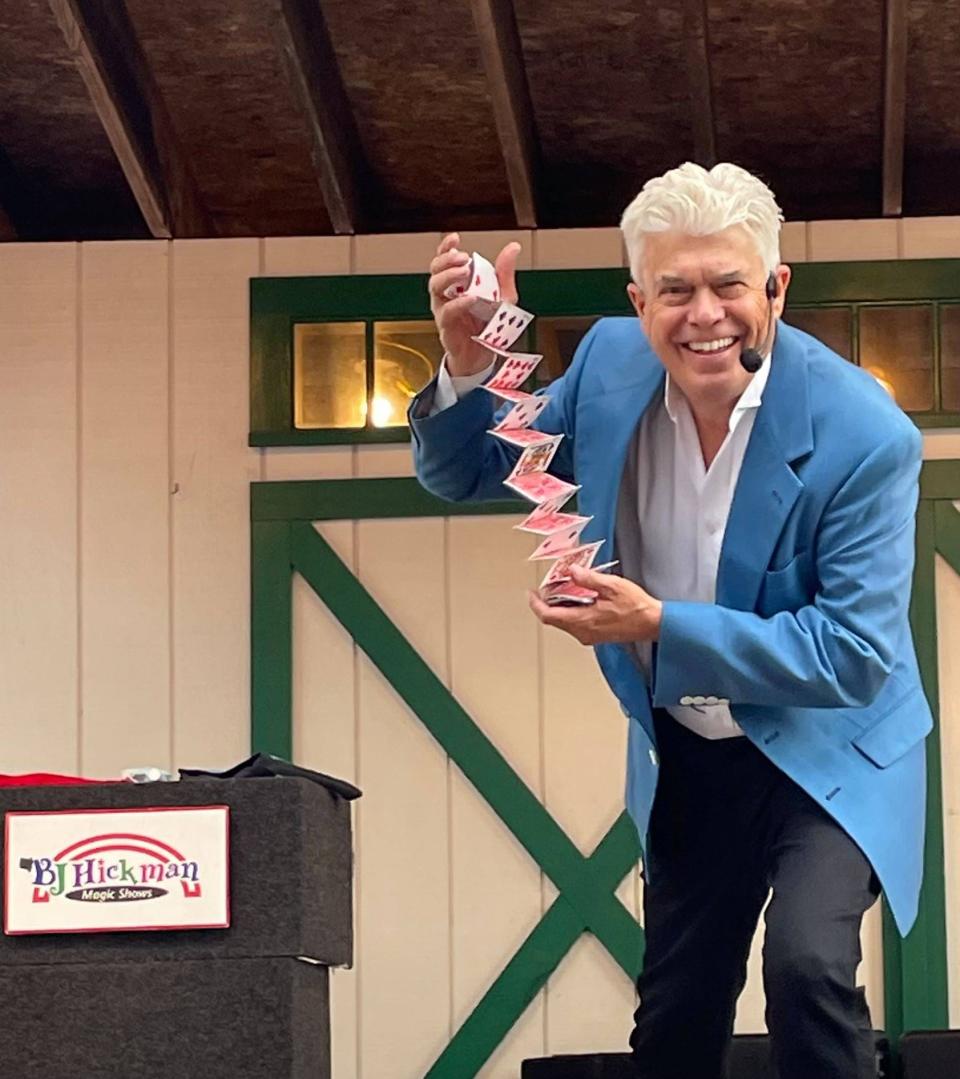 Magician BJ Hickman returns to the Seashell Stage on Monday at 10 a.m. as part of the Hampton Beach Children’s Festival.