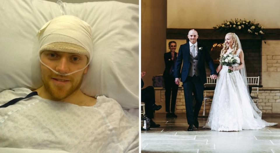 Matthew Stride was diagnosed with a brain tumour and given just five to six years to live but has outlived his prognosis by two years. (Matthew Stride/PA Real Life)

