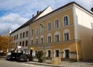 The house in which Adolf Hitler was born is seen in Braunau am Inn