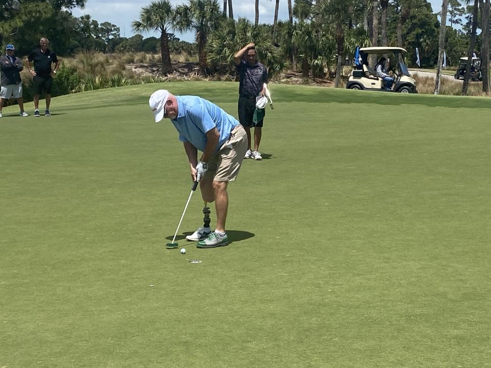 Ken Green shot a 73 Tuesday, but he's three shots behind leader Chris Biggins and will need more than the one birdie he’s made in each of the first two rounds to finish on top.