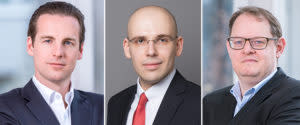 CEO Brzezek, Board Member Schär und COO Mathias Maurer