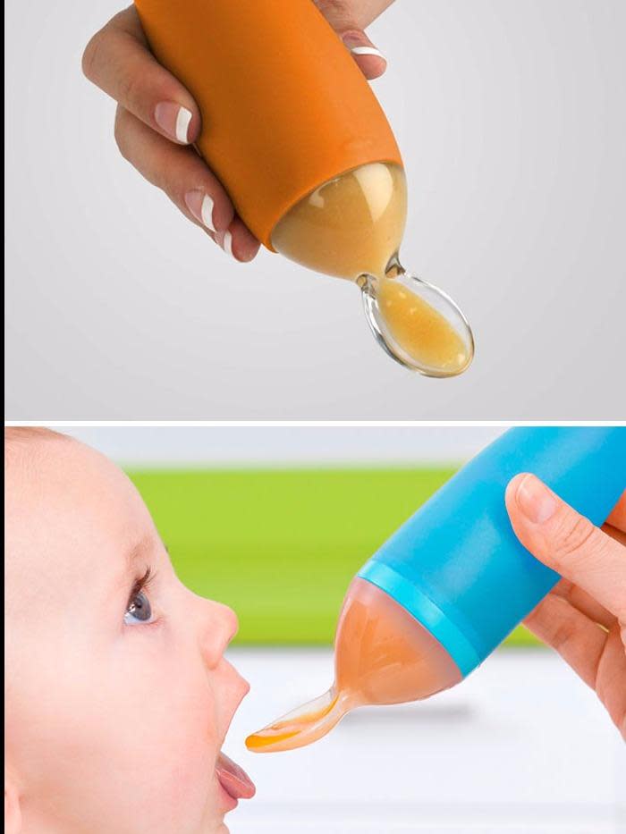 Baby food spoon dispenser
