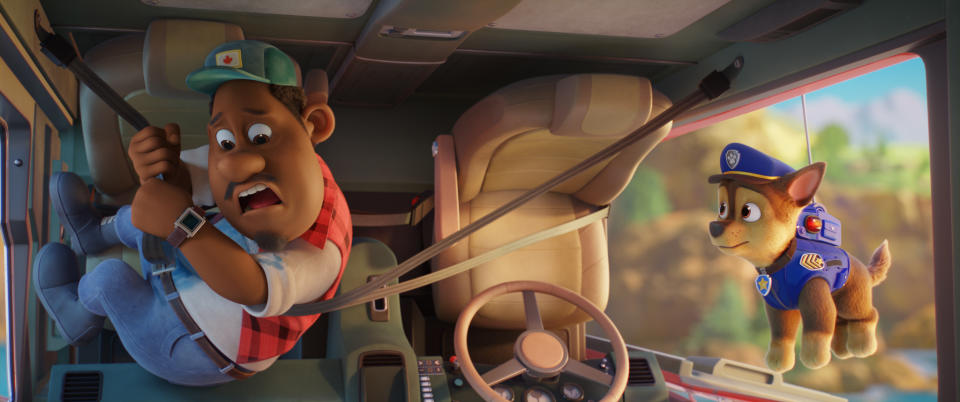 A scene from "Paw Patrol: The Movie."<span class="copyright">Courtesy of Spin Master, 2021 Paramount Pictures</span>