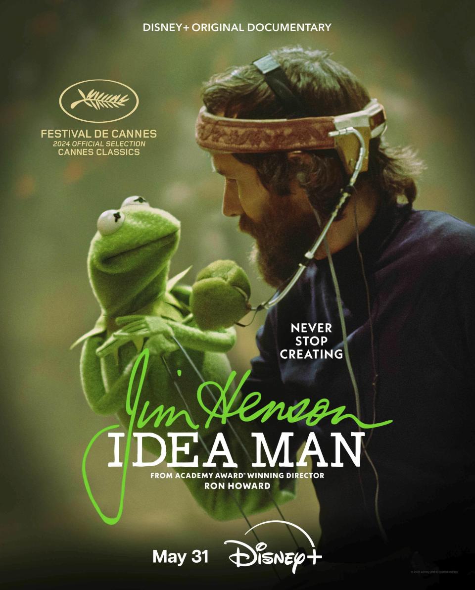 This image released by Disney+ shows promotional art for "Jim Henson: Idea Man," premiering May 31. (Disney+ via AP)