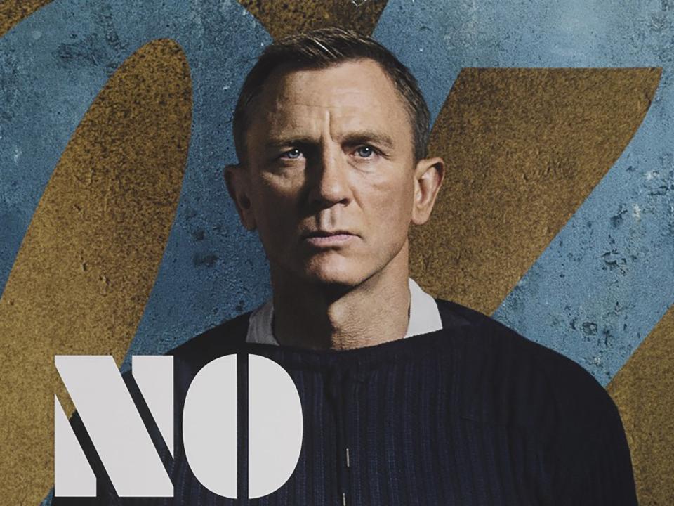 Daniel Craig as 007 in the poster for his final Bond film, No Time to Die (MGM/EON)