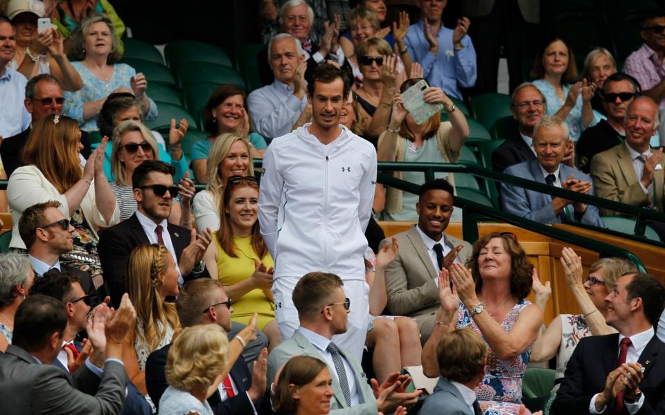 Andy Murray in the Royal Box