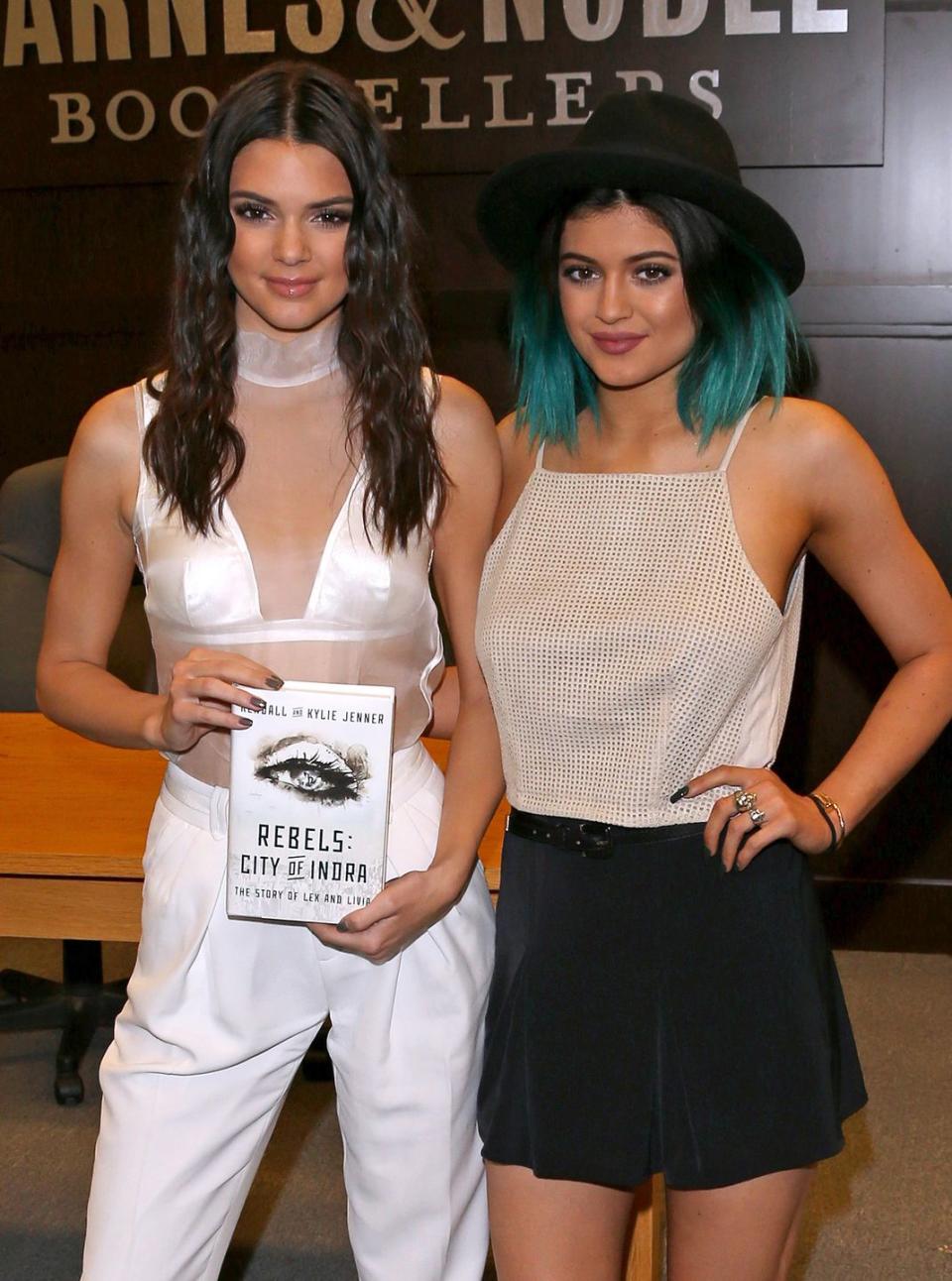 <p>Not to be outdone by their older sisters, Kendall and Kylie Jenner released their own work of fiction, <em>Rebels: City of Indra: The Story of Lex and Livia</em>, in 2014. The science fiction/dystopian novel focuses on two young women, one who comes from the haves and one who comes from the have-nots, who both have superpowers and who are both trying to make sense of their world. </p><p>“The fans seem to love it. That’s why we did it,” Kylie told the <em><a href="https://www.thestar.com/entertainment/2014/06/14/hosts_kylie_and_kendall_jenner_just_wanna_have_fun_at_mmvas.html" rel="nofollow noopener" target="_blank" data-ylk="slk:Toronto Star" class="link ">Toronto Star</a></em>. “(The characters’) names are Lex and Livia. I think we wanted to make Lex more like me and Livia more like Kendall, and they kind of evolved into their own characters.”</p><p><a class="link " href="https://www.amazon.com/Rebels-City-Indra-Story-Livia/dp/1451694555?tag=syn-yahoo-20&ascsubtag=%5Bartid%7C2140.g.33987725%5Bsrc%7Cyahoo-us" rel="nofollow noopener" target="_blank" data-ylk="slk:Buy the Book">Buy the Book</a></p>