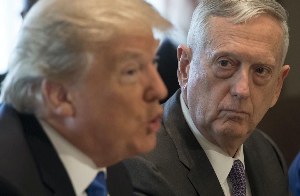 President Trump and then-Secretary of Defense Jim Mattis