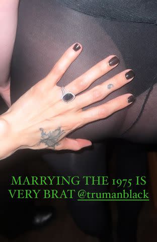 <p>Gabbriette Bechtel/Instagram</p> Gabbriette Bechtel's engagement ring.