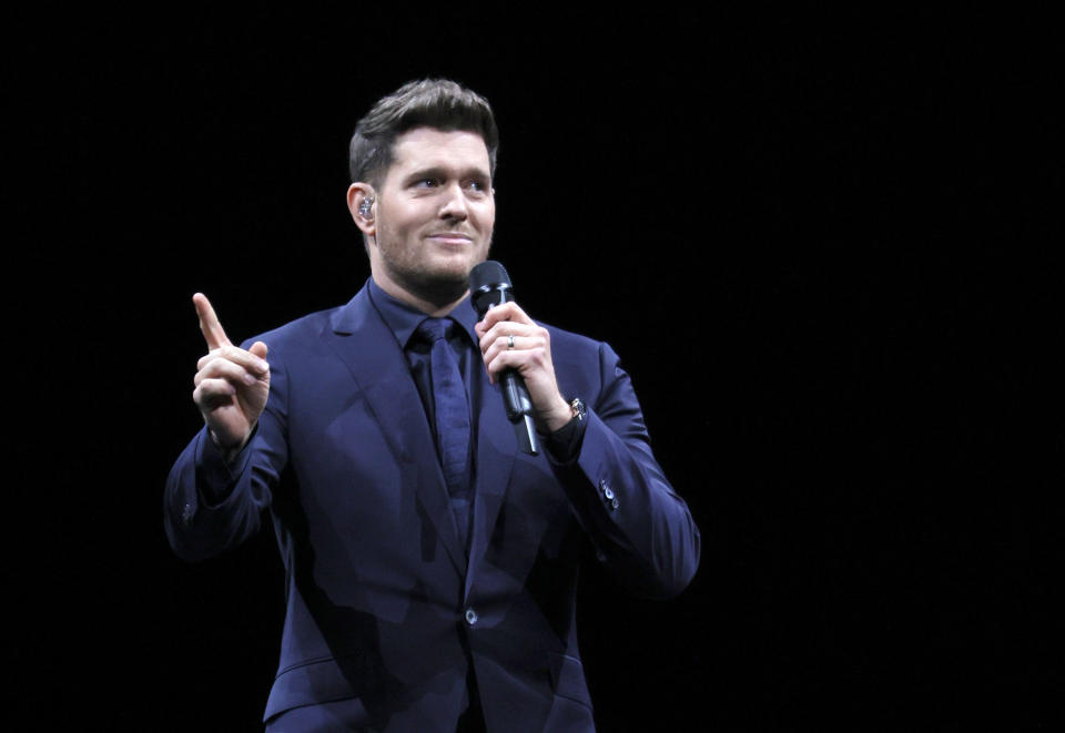 <div><p>"Many years ago, when Michael Bublé was dating Emily Blunt, my sister and I went to his concert. We were pulled aside by members of his band and asked if we wanted to go to an afterparty. When we got there, of course it was all women. Michael showed up and demanded we don’t take any pictures. He signed things for people if they wanted it. When someone (she was probably 14) asked if he was dating the girl from <i>Devil Wears Prada,</i> he responded, 'You mean fucking? It’s complicated.' Then he bit my sister on the arm and proceeded to yell, 'You can have me when you want me' as he was leaving. It was all so strange and uncomfortable and left such a bad taste in my mouth."</p><p>—<a href="https://www.buzzfeed.com/rachadach23" rel="nofollow noopener" target="_blank" data-ylk="slk:rachadach23;elm:context_link;itc:0;sec:content-canvas" class="link ">rachadach23</a></p></div><span> Ethan Miller / Getty Images</span>