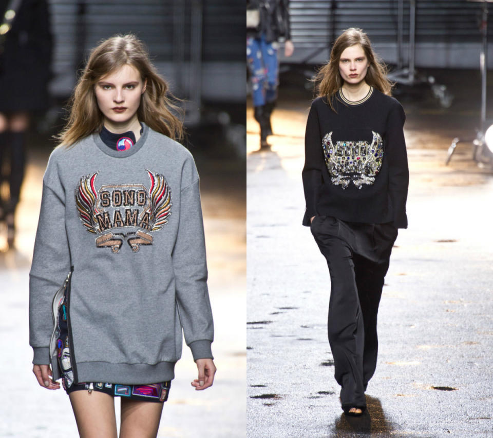 Embellished sweatshirts from 3.1 Phillip Lim’s Fall 2013 collection.