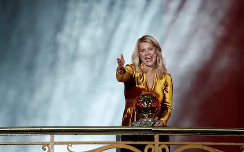 Ada Hegerberg with the Ballon d'Or trophy - Credit: Reuters