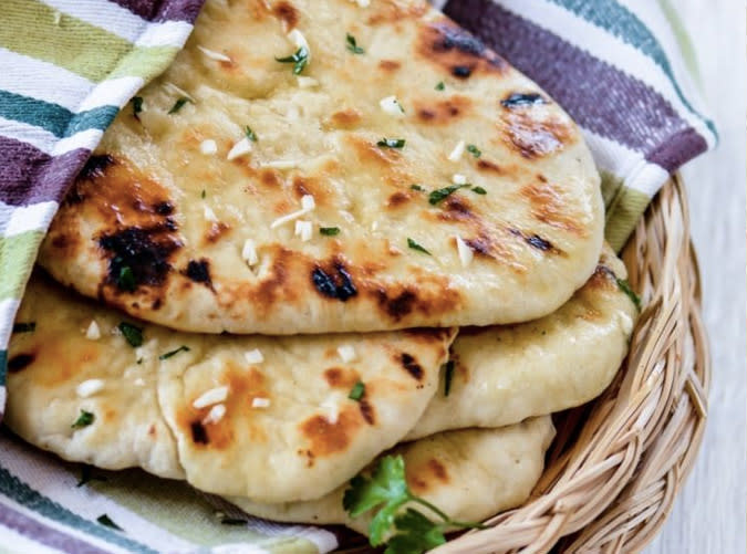 No-Yeast Garlic Butter Naan