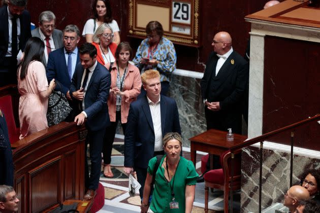 Des membres de la Nupes, à l'Assemblée nationale, le 29 juin 2022 (Photo: GEOFFROY VAN DER HASSELT via Getty Images)