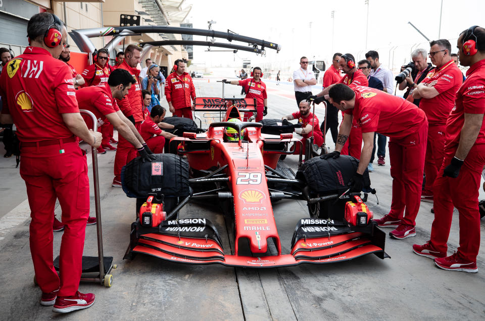 Mick Schumacher at the official Formula 1 test event in Bahrain (Getty)