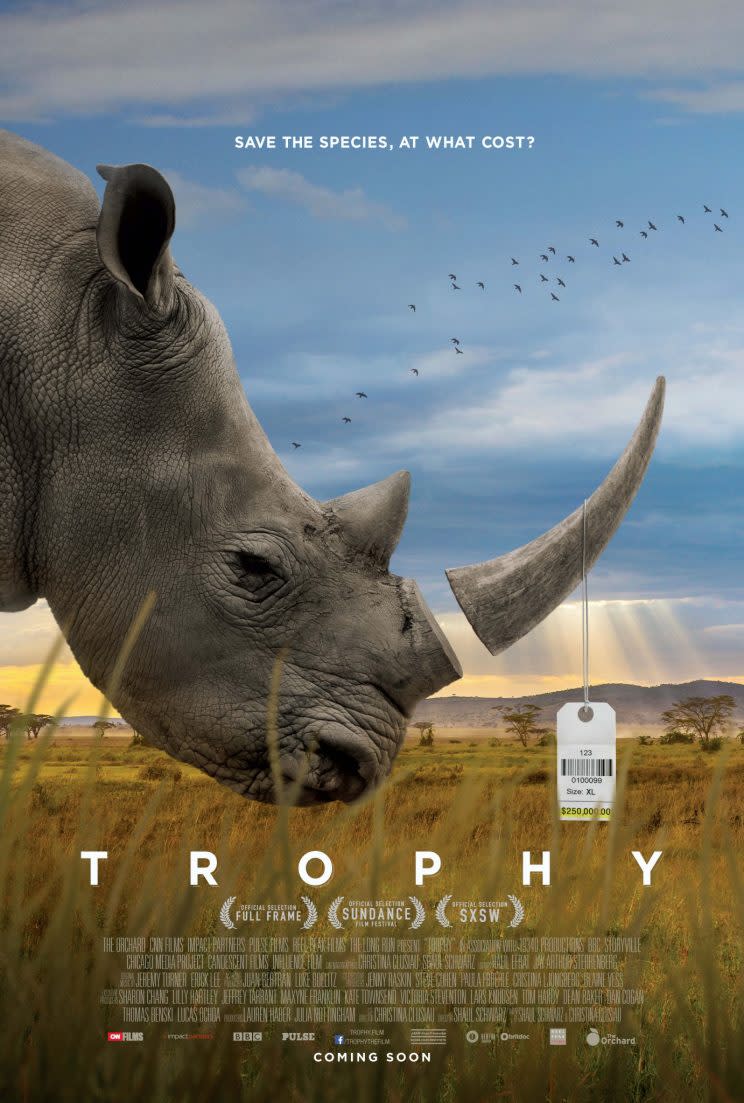 Poster for 'Trophy,' new documentary about big-game hunting and species preservation