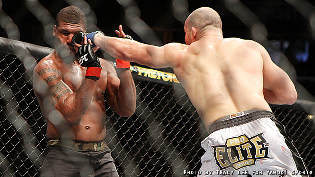 Glover Teixeira lands a punch on Quinton Jackson.