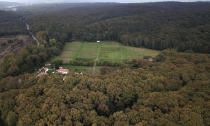 An aerial view of the Belgrade Forest in Istanbul, Friday, Oct. 19, 2018. A Turkish official says investigators are assessing the possibility whether the remains of missing Saudi journalist Jamal Khashoggi may have been taken to the forest in the outskirts of Istanbul or to another city, if and after he was killed inside the diplomatic mission earlier this month. (DHA via AP)