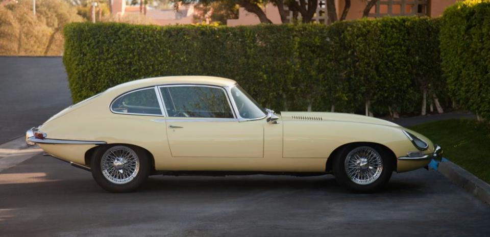 A 1966 Jaguar E-Type. The last one rolled off the Coventry production line in 1974.