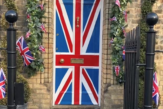 Jack D March's Jubilee Union Jack door design