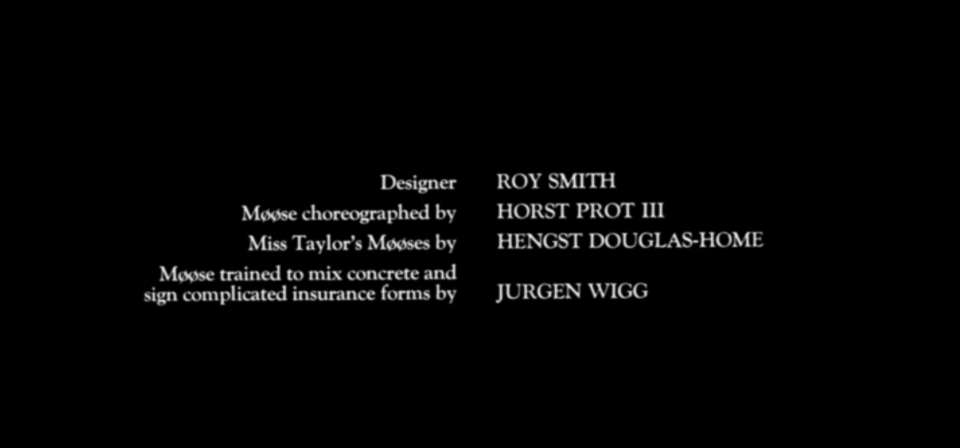 still of end credits for Monty Python 
