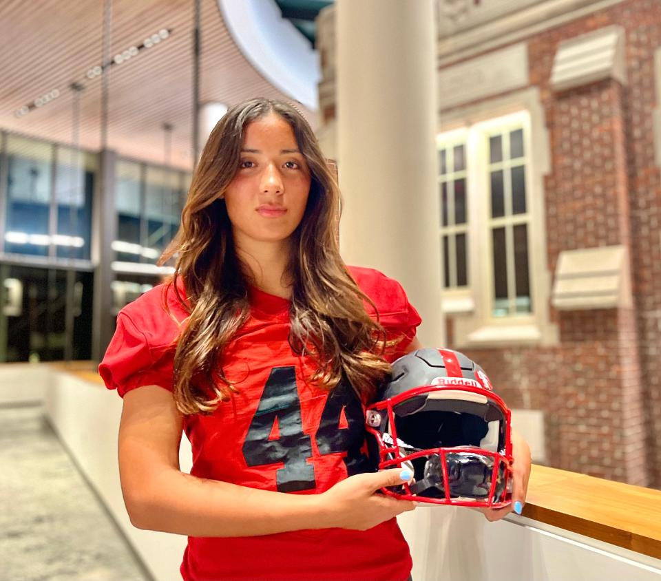 Juniper Schwartzman joined the Grinnell College football team as a kicker. She became the first woman to play and score for the team during their Sept. 30 game against Lawrence University.