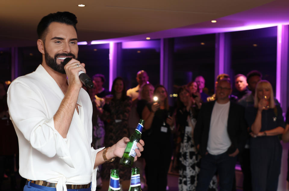 LONDON, ENGLAND - SEPTEMBER 23:  Rylan Clark speaks at the launch of his new book 