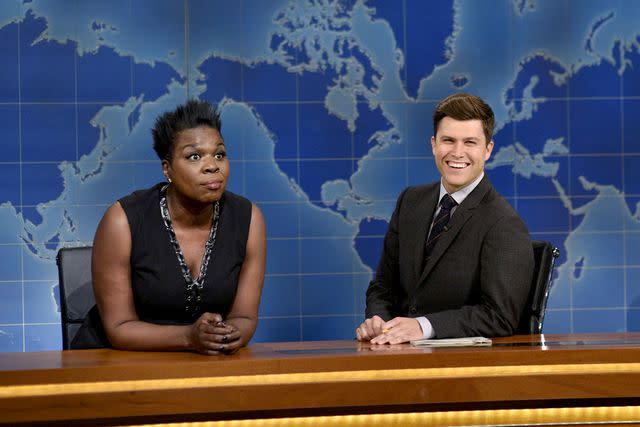 Will Heath/NBC Leslie Jones and Colin Jost