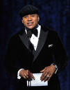 Grammys host LL Cool J looked sharp in this tux with matching hat.