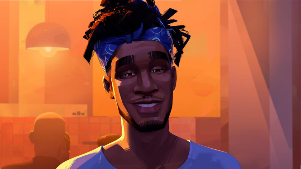 Cudi's animate character smiling