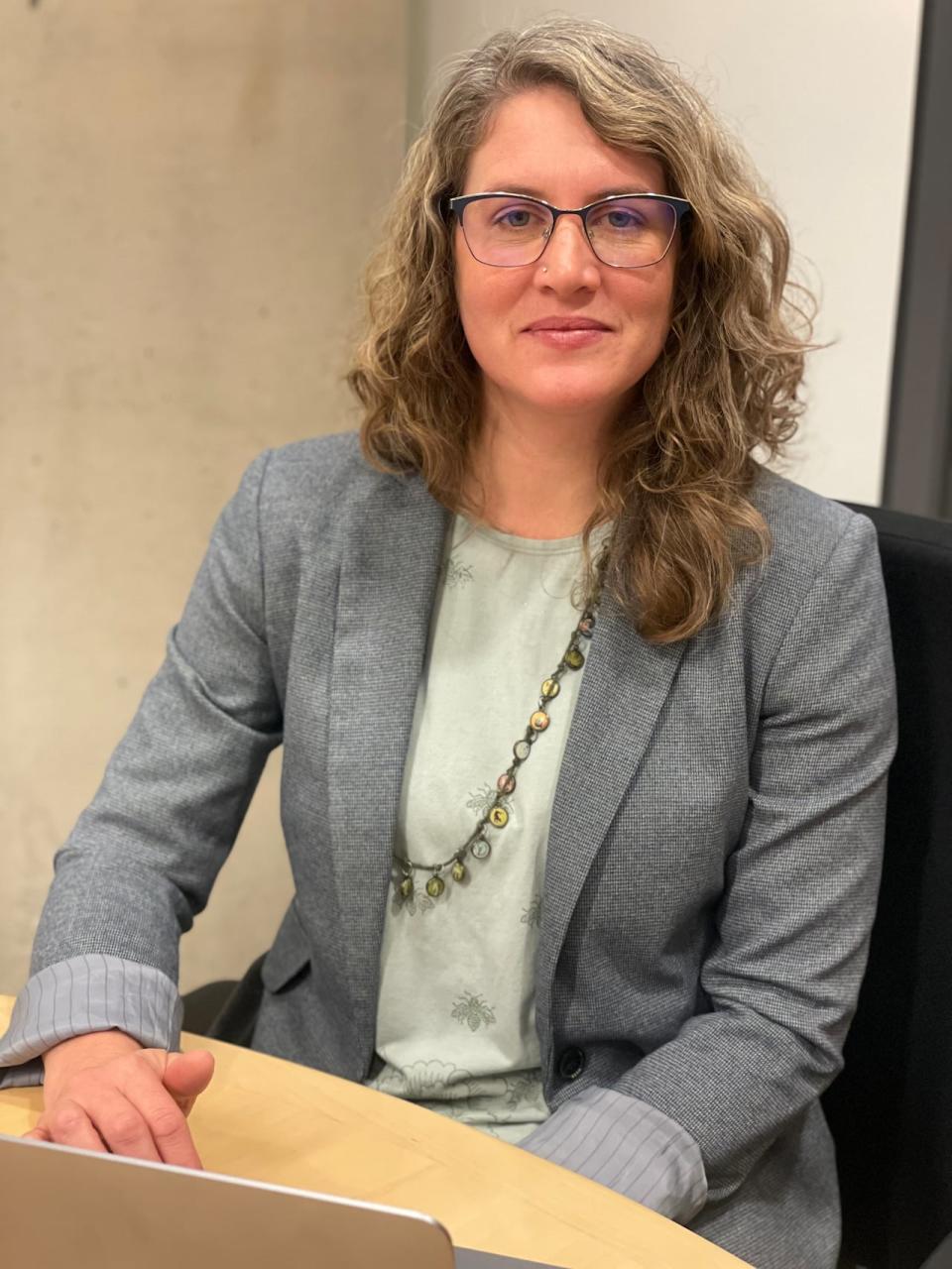 Climate education researcher Ellen Field, assistant professor in the faculty of education at Lakehead University, is seen Wednesday, November 29, 2023 on the school's Orillia, Ont. campus. 