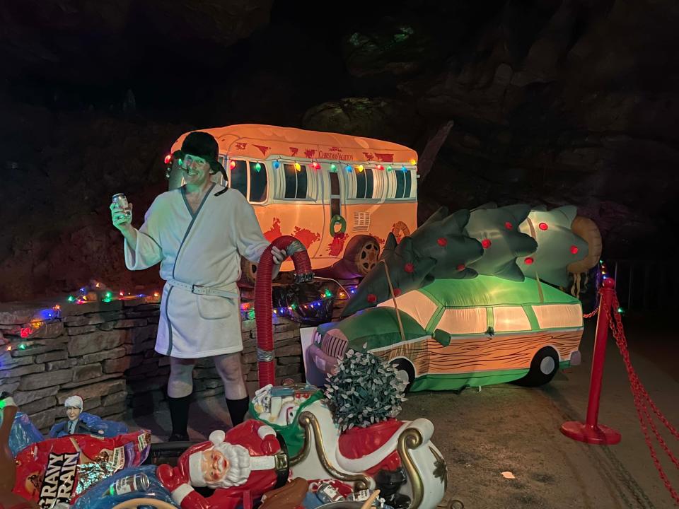 Josh Bolling as Cousin Eddie is a crowd favorite at Christmas in the Cave in the Historical Cherokee Caverns Sunday, Dec. 4, 2022