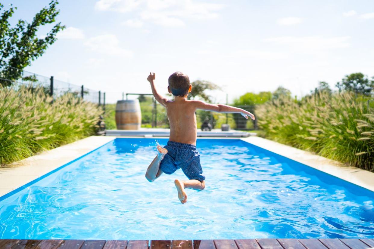 pool on sunny vacation day